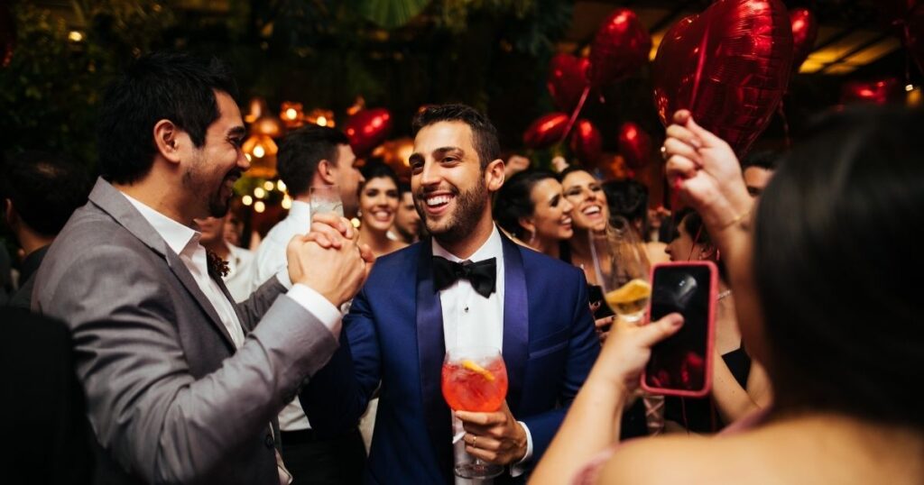 Cocktail attire for a wedding