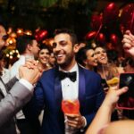 Cocktail attire for a wedding
