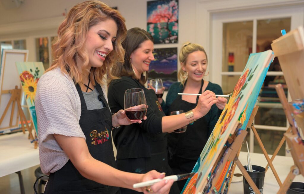 Brushed with Love, Paint & Sip Engagement Party